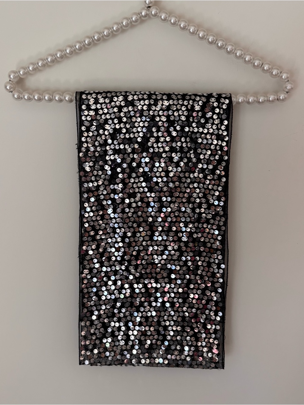black and silver sequin skinny scarf beautiful